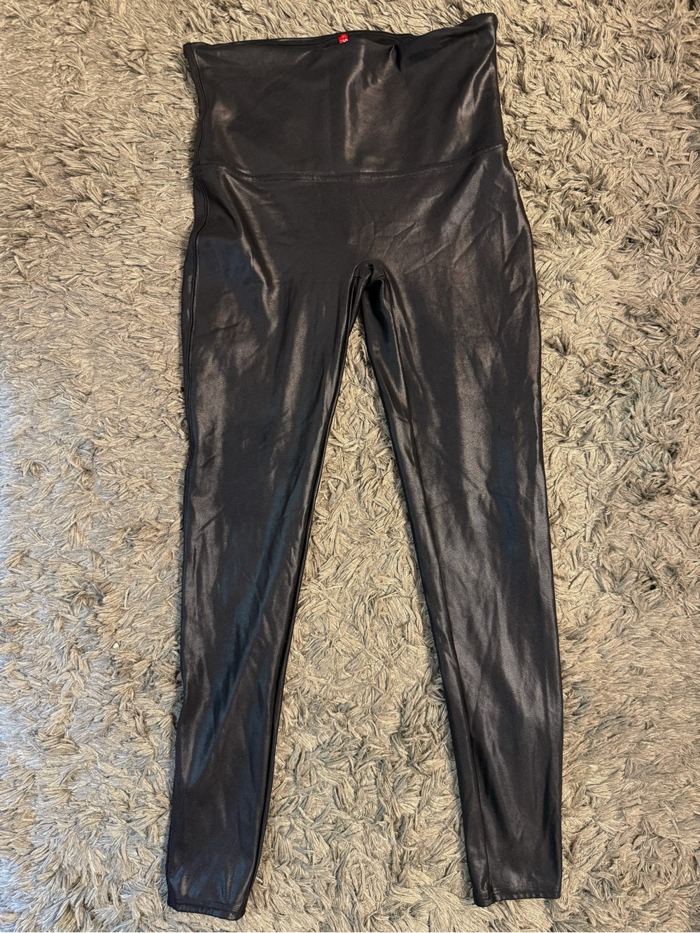 Spanx High Waist Faux Leather Leggings